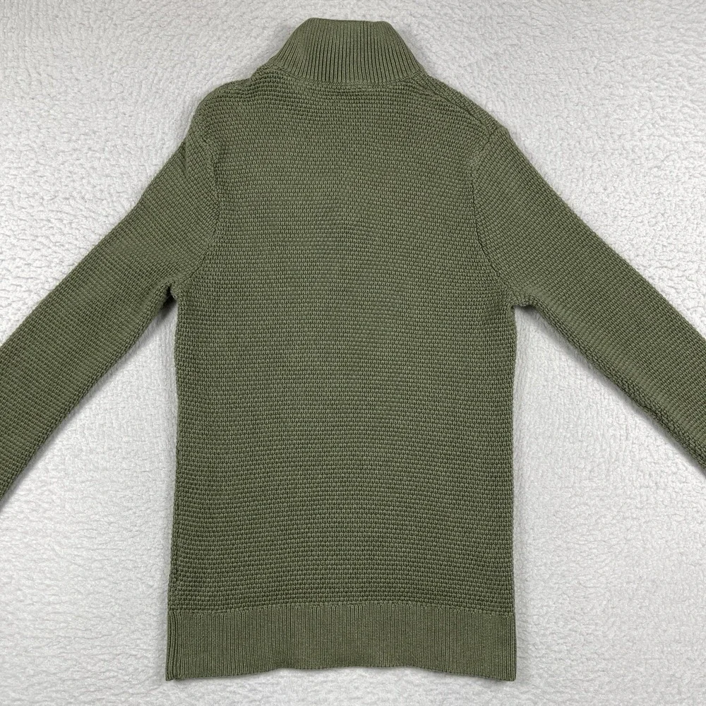 J Crew Sweater Mens Medium Green 1/4 Zip Pullover Gorp Cabin Teacher‎ Dad Office